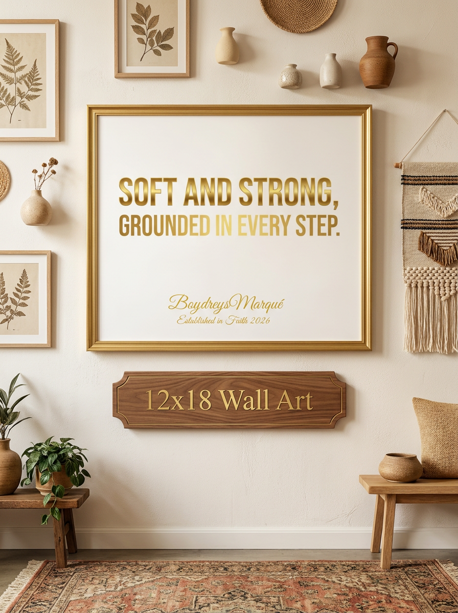 Printable Christian Wall Art — Full Collection | Grounded in Every Step | All 4 Sizes | Instant Download