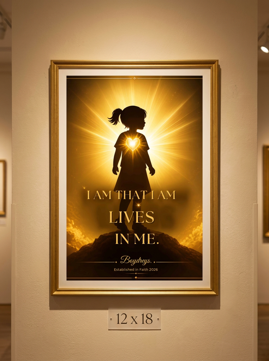 I Am That I Am Lives in Me — 16×24" Digital Printable Wall Art | Boydreys Marqué