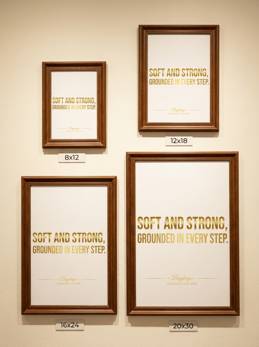 Soft and Strong, Grounded in Every Step — 16×24" Digital Printable Wall Art | Boydreys Marqué