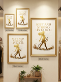 Printable Christian Wall Art — Full Collection | Soft and Strong in Gold | All 4 Sizes | Instant Download