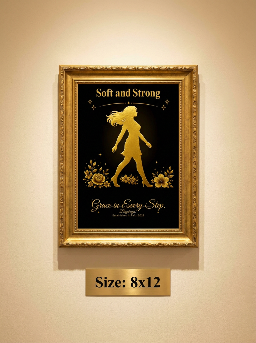 Soft and Strong · Grace in Every Step — 16×24" Digital Printable Wall Art | Boydreys Marqué