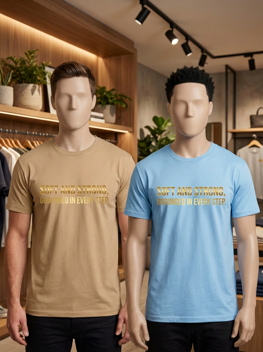 Soft & Strong · Grounded in Every Step — T-Shirt Digital Printable | Boydreys Marqué